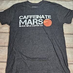 Black Rifle Coffee Co. BRCC Caffeinate Mars T-Shirt Heather Black Size Small